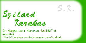 szilard karakas business card